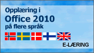 Opplæring i Office 2010 - på flere språk.